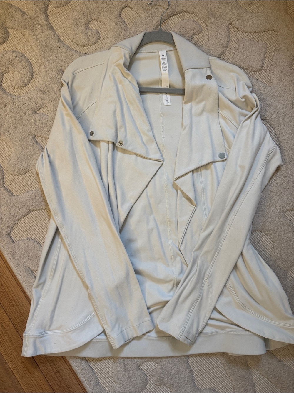 lululemon athletica Light Cream Draped Open-Front Blazer Jacket
